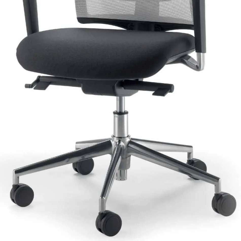 Cadeira operativa e semi-executiva em tecido produzido na Itália Mina Viadurini