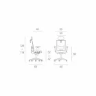 Cadeira operativa e semi-executiva em tecido produzido na Itália Mina Viadurini