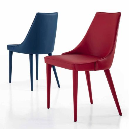 Cadeira de cozinha de design moderno estofada fabricada na Itália - Nirvana Viadurini