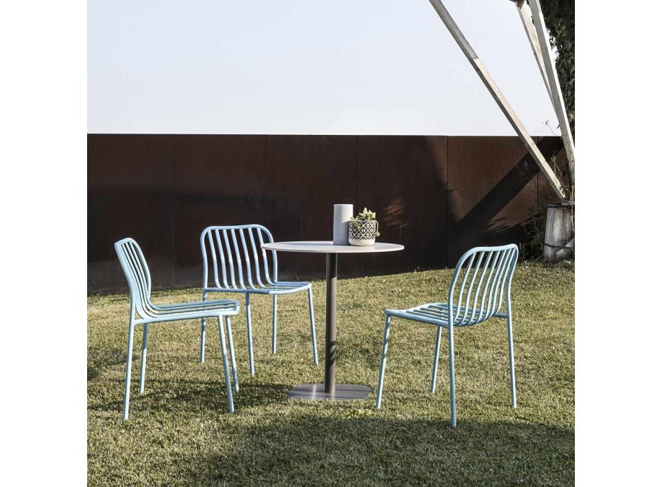 Cadeira de metal empilhável para exterior made in Italy 2 peças - simplesmente Viadurini