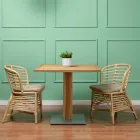 Cadeira para Jardim em Rattan Natural com Almofada Incluída - Torvi Viadurini