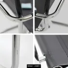 Cadeira para sala de conferências ou reuniões em couro preto e metal – Cirillo1/2 Viadurini