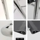 Cadeira para sala de conferências ou reuniões em couro preto e metal – Cirillo3/4 Viadurini