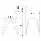 Cadeira para Sala de Jantar Feita à Mão em Madeira e Aço Made in Italy - Valencia Viadurini