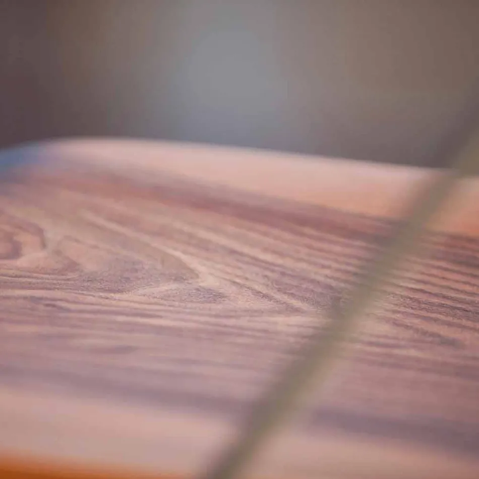 Cadeira para Sala de Jantar Feita à Mão em Madeira e Aço Made in Italy - Valencia Viadurini