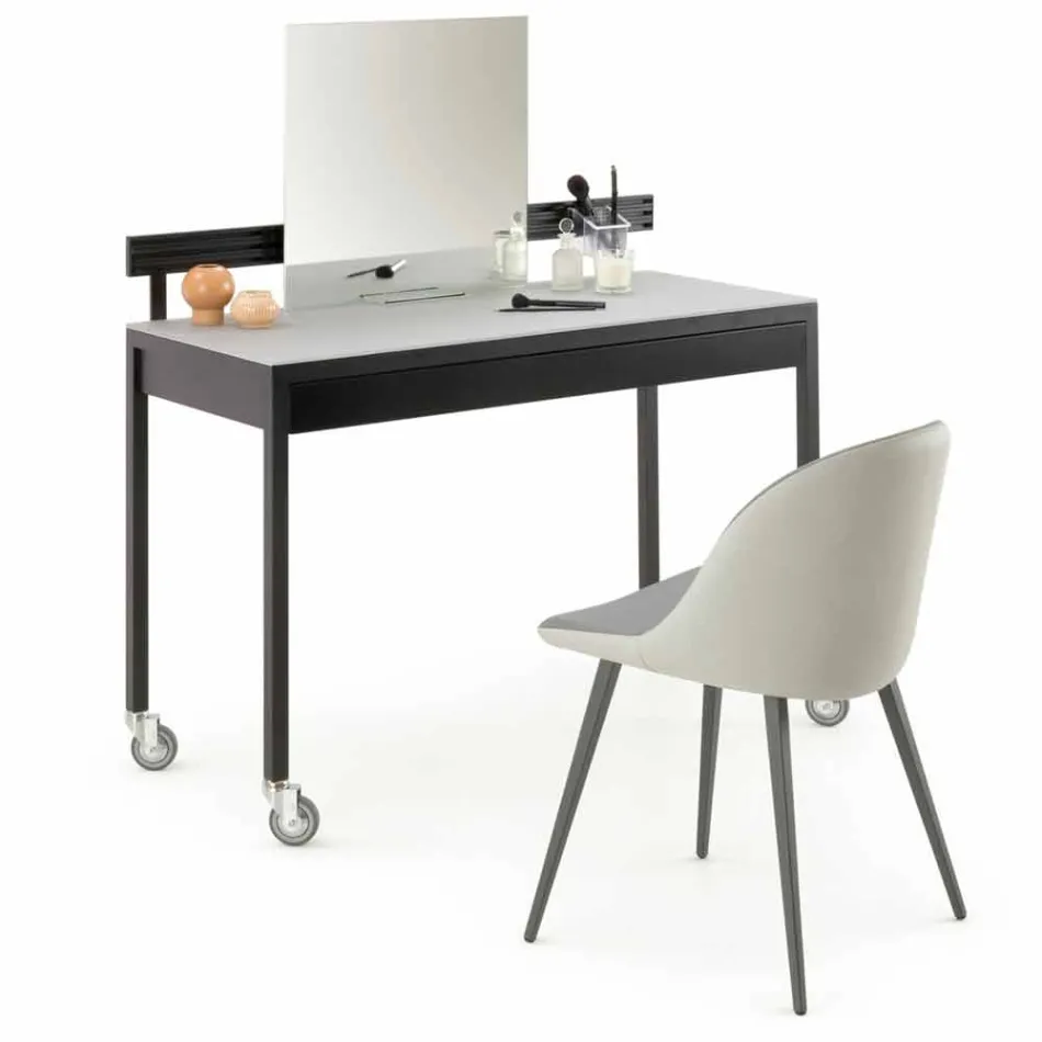 Cadeira de sala de jantar com assento ecoleather Made in Italy, 2 peças - Nobelio Viadurini