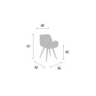 Cadeira para Sala de Jantar com Design Moderno em Couro Made in Italy - Simba Viadurini
