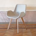 Cadeira para Sala de Jantar com Design Moderno em Couro Made in Italy - Simba