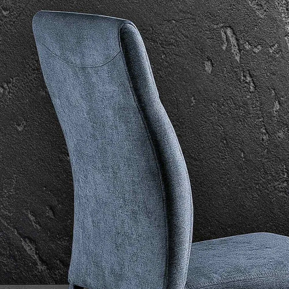 Cadeira de sala de jantar design em tecido fabricado na Itália, Luigina Viadurini