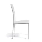 Cadeira de design para sala de jantar revestida em couro fabricada na Itália - Sissy Viadurini