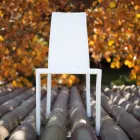 Cadeira de design para sala de jantar revestida em couro fabricada na Itália - Sissy Viadurini