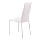 Cadeira de sala de jantar empilhável de couro sintético de 4 peças - Sibéria Viadurini