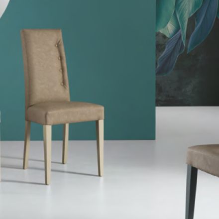 Cadeira de sala de jantar Cloud Ecoleather fabricada na Itália 2 peças - Marta Viadurini