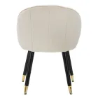 Cadeira da Sala de Jantar em Madeira com Assento forrado em Tecido - Latina Viadurini