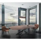 Cadeira da sala de jantar em couro envelhecido efeito 2 peças - Garbina Viadurini