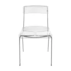 Cadeira de sala de jantar de plexiglass feita na Itália 2 peças - Charlotte Viadurini