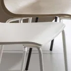 Cadeira Sala de Jantar em Polipropileno com Base Metálica, 4 Peças - Alina Viadurini