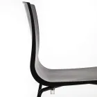 Cadeira Sala de Jantar em Polipropileno com Base Metálica, 4 Peças - Alina Viadurini