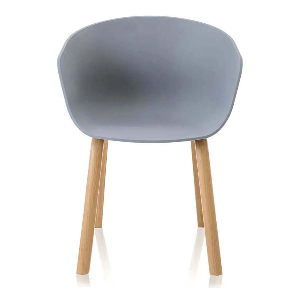 Cadeira Sala de Jantar em Polipropileno e Metal 4 Peças - Severina Viadurini