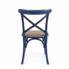 Cadeira Sala de Jantar em Rattan e Madeira Design Clássico Homemotion - Meridia Viadurini