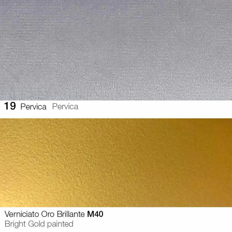 Cadeira de tecido para sala de jantar com pés dourados Made in Italy - Marchesi Viadurini