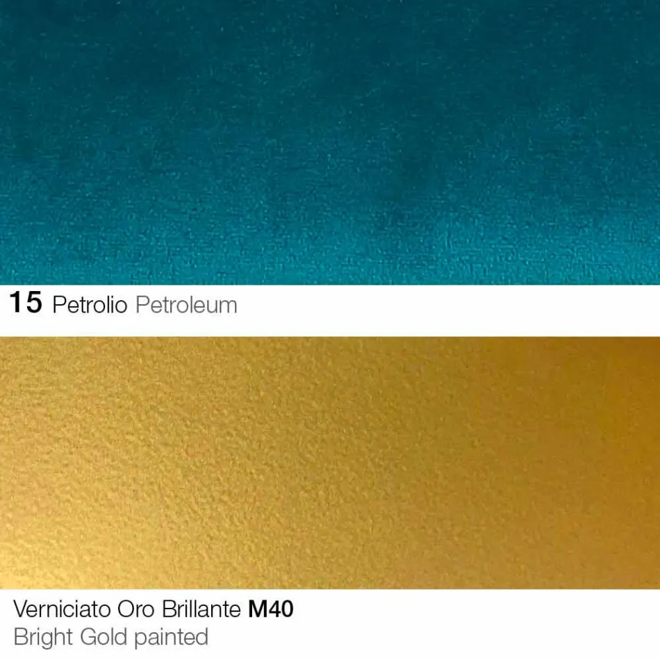 Cadeira de tecido para sala de jantar com pés dourados Made in Italy - Marchesi Viadurini