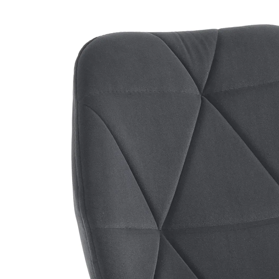 Cadeira Sala de Jantar em Tecido e Metal Dourado 4 Peças - Smeralda Viadurini