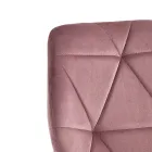 Cadeira Sala de Jantar em Tecido e Metal Dourado 4 Peças - Smeralda Viadurini