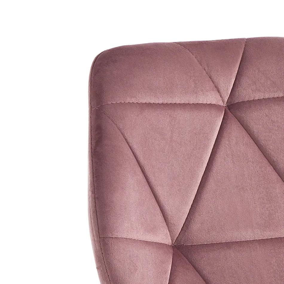 Cadeira Sala de Jantar em Tecido e Metal Dourado 4 Peças - Smeralda Viadurini