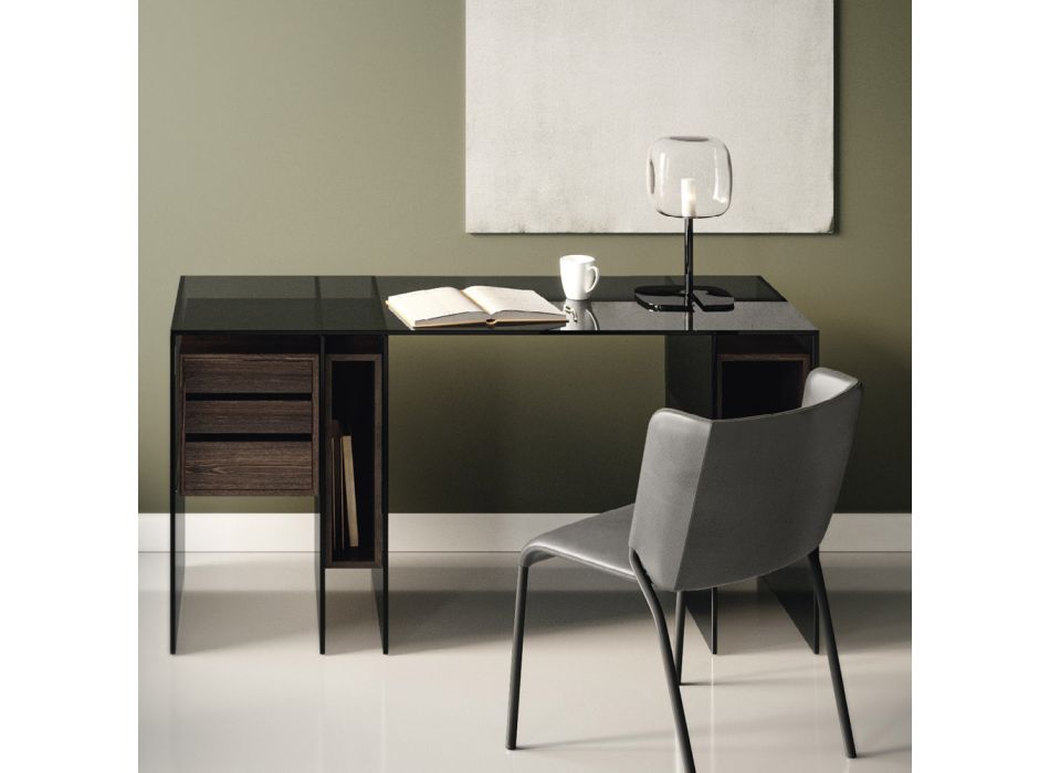 Cadeira da sala de jantar coberta com couro ecológico feito na Itália - Giulia Viadurini