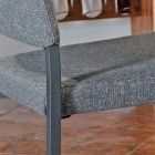 Cadeira para sala de jantar com capa removível estofada em tecido Made in Italy - Toyko Viadurini
