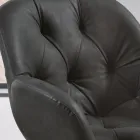 Cadeira Sala de Jantar em Ecoleather Estrutura Metálica 2 Peças - Delpiero Viadurini