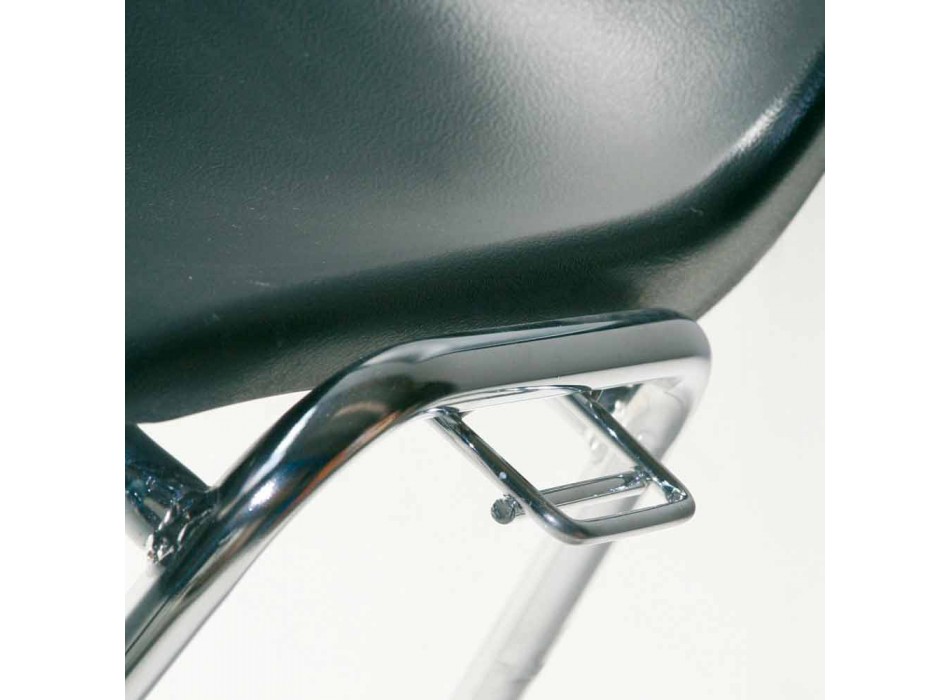 Cadeira de sala de reunião ou sala de conferência moderna em metal e ABS preto - Zetica Viadurini