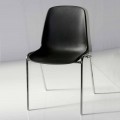 Cadeira para Sala de Reunião ou Sala de Conferência Moderna em Metal e ABS Preto - Zetica