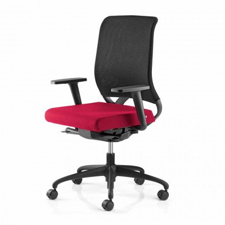 Cadeira de escritório giratória ergonômica com apoio de braços e rodas - Meliva Viadurini