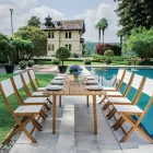 Cadeira Dobrável para Exterior em Madeira de Acácia e Textileno - Perfeita Viadurini