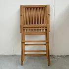 Cadeira dobrável de teca para exterior com braços - Yggdrasil Viadurini