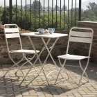 Cadeira de jardim dobrável inteiramente em metal - Fita Viadurini