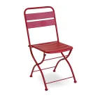 Cadeira de jardim dobrável inteiramente em metal - Fita Viadurini