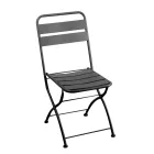 Cadeira de jardim dobrável inteiramente em metal - Fita Viadurini
