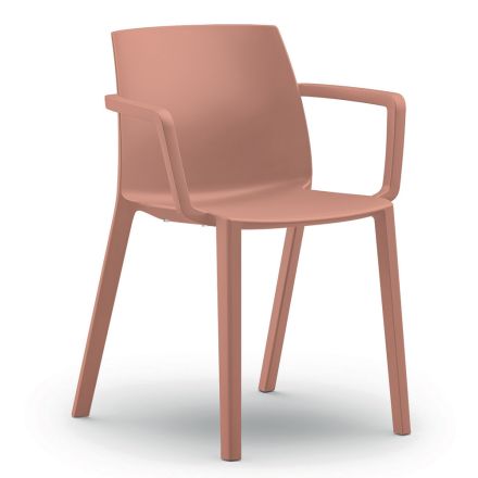 Cadeira de jantar de polipropileno com braços Made in Italy, 4 peças - Guenda Viadurini