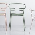 Precious Stackable Chair em Metal e Ash Made in Italy, 2 peças - Trosa
