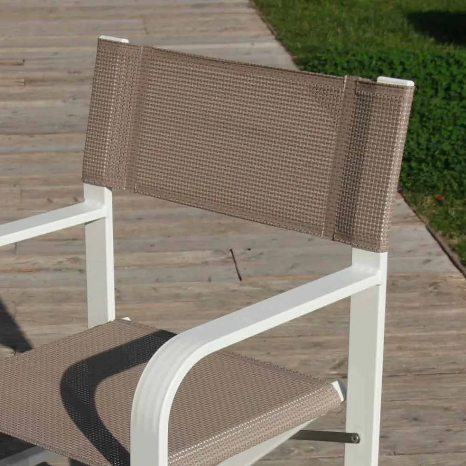 Cadeira Diretora Dobrável em Tela Made in Italy, 2 Peças - Susy Viadurini