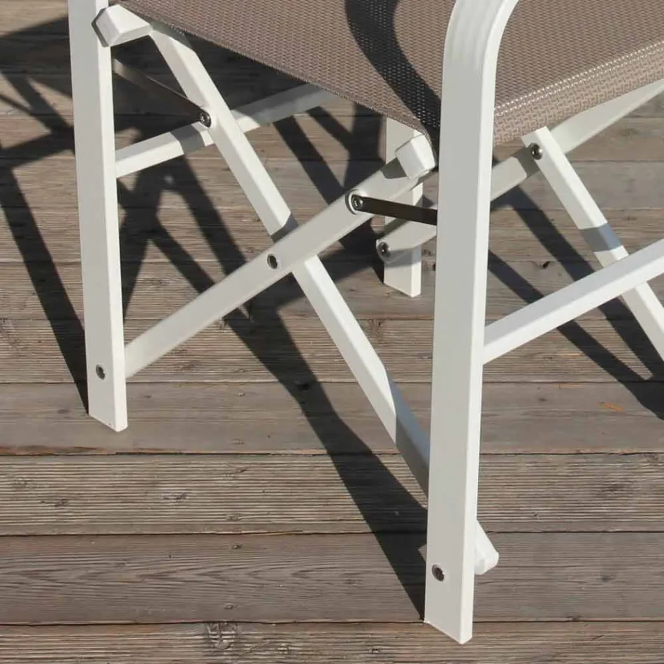 Cadeira Diretora Dobrável em Tela Made in Italy, 2 Peças - Susy Viadurini