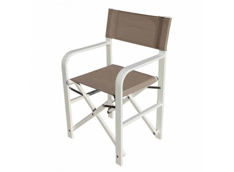 Cadeira Diretora Dobrável em Tela Made in Italy, 2 Peças - Susy Viadurini