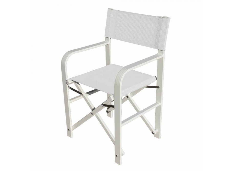 Cadeira Diretora Dobrável em Tela Made in Italy, 2 Peças - Susy Viadurini
