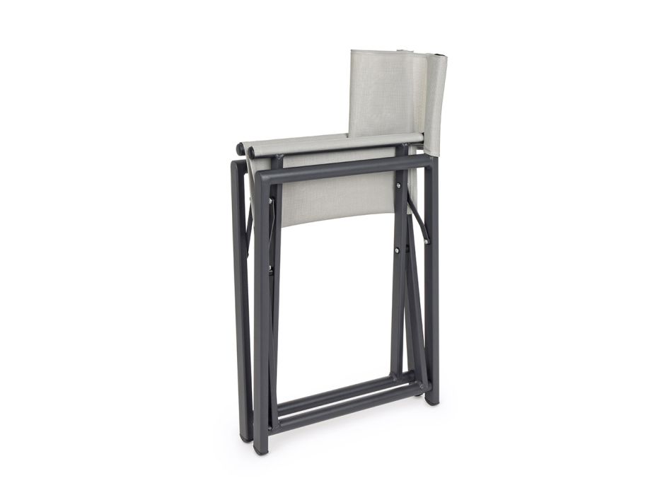 Cadeira Diretora de Jardim de Design Moderno em Alumínio para Exterior - Cameo Viadurini