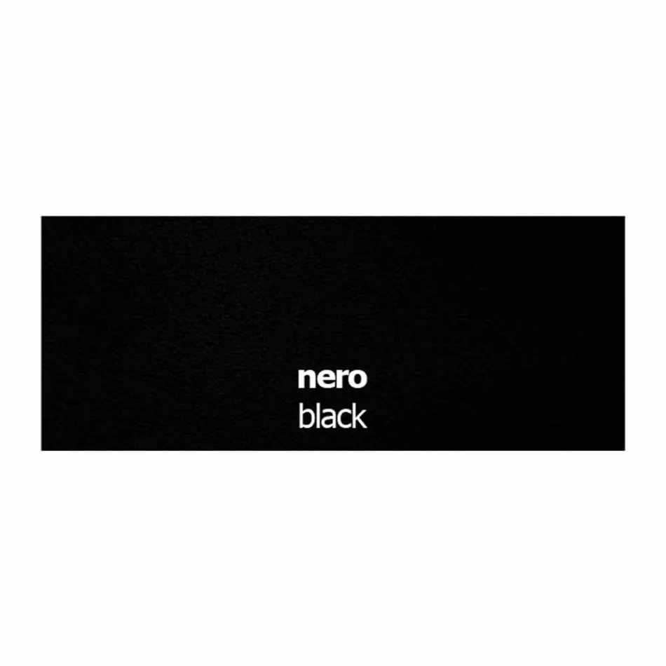 Cadeira estofada de couro com estrutura de metal Made in Italy, 2 peças - zinco Viadurini