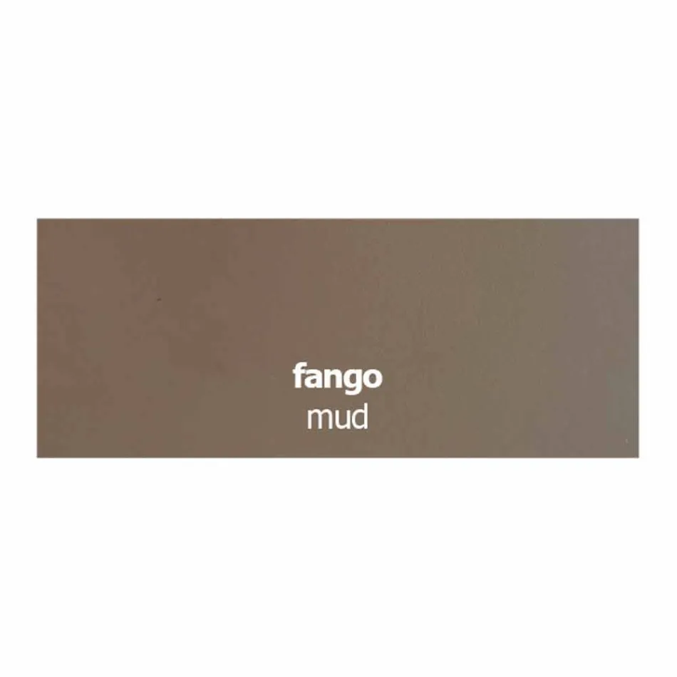 Cadeira estofada de couro com estrutura de metal Made in Italy, 2 peças - zinco Viadurini