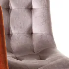 Cadeira estofada de veludo resistente a manchas para sala de jantar, 4 peças - Kylie Viadurini